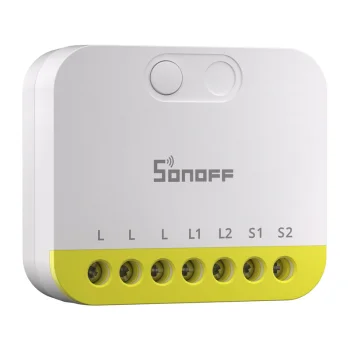 Divu kanālu slēdža modulis Sonoff MINI-ZB2GS-L ZigBee bez neitrālā vada