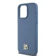 DKNY iPhone 15 Pro Max vāciņš Leather Monogram Pattern MagSafe, zils