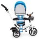 Ecotoys Bērnu trīsritenis ar grozāmu sēdekli un jumtiņu, zils