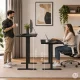ModernHome elektriski regulējams galds 140x60 cm 72-118 cm, melns