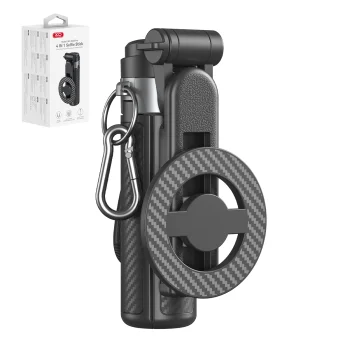XO SS25 magnētiskā selfiju nūja un statīvs ar MagSafe, melna, 64 cm