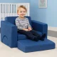Bērnu moduļu dīvāns konstruktors ECOTOYS, 8 mīksti spilveni, zils