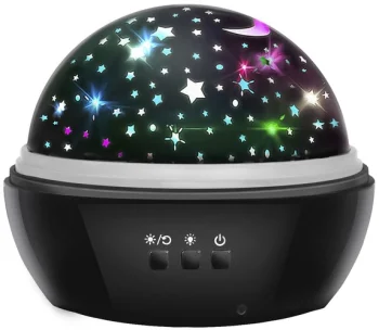 Izoxis Nakts lampa ar projektoru (zvaigznes / zemūdens pasaule), melna