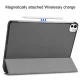 Apple iPad Pro 11\'\' (2024) (A2837 A2925) PU Leather Protective Tri-fold Book Case Cover, Gray | Planšetes Vāciņš...