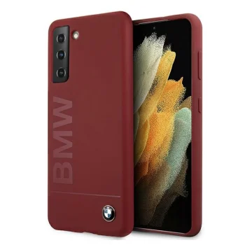 BMW Samsung Galaxy S21+ vāciņš Silicone Signature Logo, sarkans