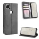 Google Pixel 4a Retro Magnetic Leather Case Cover with Card Slots, Black | Telefona Maciņš Vāciņš Apvalks...