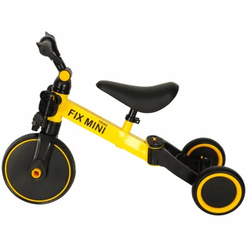 Bērnu trīsritenis ar pedāļiem, balansa velosipēds TRIKE FIX MINI 3in1, Dzeltens | Kids Running Bike Tricycle with...