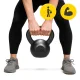 4FIZJO čuguna svarbumba Kettlebell 14 kg, melna