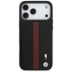 BMW M Perforated Stripe Logo MagSafe vāciņš iPhone 17 Pro Max, sarkans