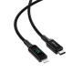 Acefast C6-01 USB-C uz Lightning kabelis ar LED ekrānu, 1.2m, 30W, melns