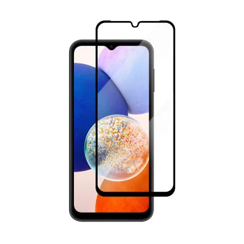 5D Aizsargstikls Samsung Galaxy A15 ( SM-A156, SM-A155 ), Melns Pilna Pārklājuma (Tempered Glass)