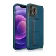 Telefona vāciņš Samsung Galaxy A12 5G ar salokāmu statīvu, zils