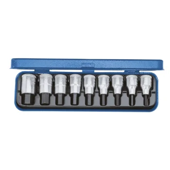 GEDORE skrūvgriežu uzgaļu galviņu komplekts 1/2, 5–17 mm, 9 gab.