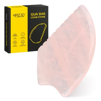 4FIZJO rievots Gua Sha masāžas akmens no rozā kvarca