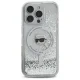 Karl Lagerfeld iPhone 16 Pro vāciņš Liquid Glitter Karl Head MagSafe, caurspīdīgs