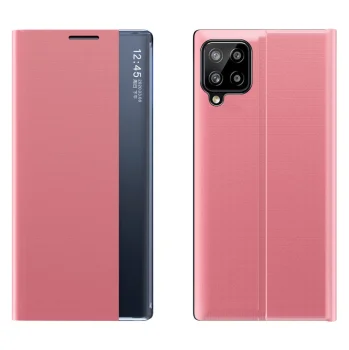 Atverams telefona vāciņš Sleep Case viedtālrunim Samsung Galaxy A22 4G, rozā