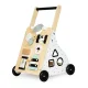 ECOTOYS koka attīstošais staigulis-stumējs bērniem
