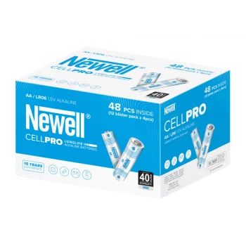 Newell CellPro AA sārma baterijas, 48 gab. (12x4 gab. blisteros)
