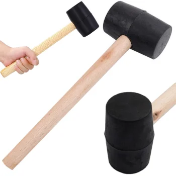 Gumijas āmurs ar koka rokturi, 25 cm