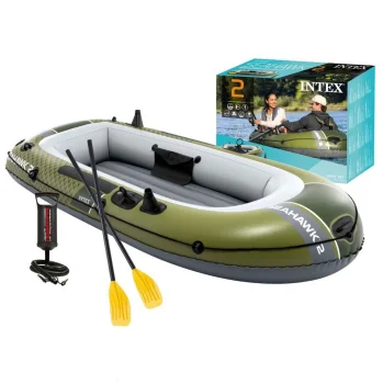 Intex Seahawk 2 piepūšamā laiva 2 personām ar sūkni un airiem