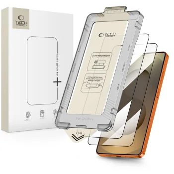 Tech-Protect Quick Set+ aizsargstikls Samsung Galaxy S26 Ultra, 2 gab., melns