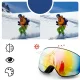 Bērnu slēpošanas brilles Rockbros SP284 ar dubulto lēcu un UV filtru, baltas