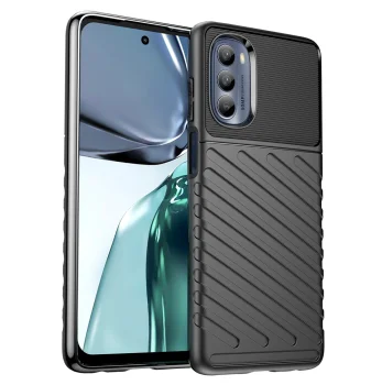 Aizsargvāciņš Thunder Case priekš Motorola Moto G62 5G, TPU, melns