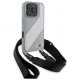 Tālruņa vāciņš BMW iPhone 16 Pro Max M Edition Carbon Stripe & Strap, pelēks