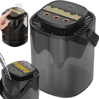 Gaisa mitrinātājs - aromāta difuzors ar RGB apgaismojumu, 3000 ml, USB, Melns