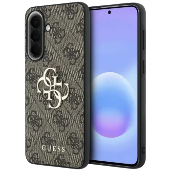 Guess Leather 4G Metal Logo vāciņš Samsung Galaxy A57 5G, brūns