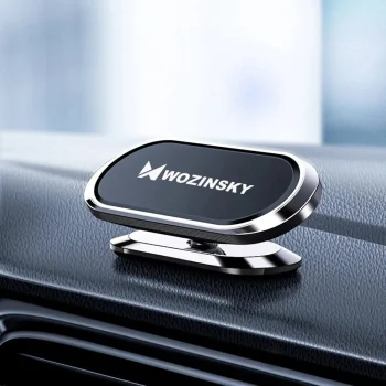 Wozinsky WMH-06 pašlīmējošais magnētiskais auto turētājs, sudraba/melns