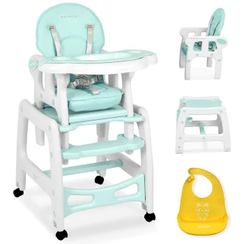 Ricokids 7092 Sinco 5-in-1 bērnu barošanas krēsliņš, tirkīza