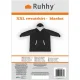 Ruhhy 00024403 XXL Oversize Džemperis-Sega, Melns