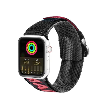 Dux Ducis siksniņa Apple Watch 42 / 44 / 45 / 49 mm (Outdoor Version), melna un sarkana