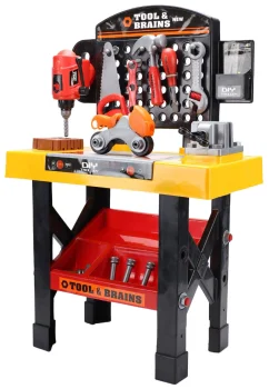 Multistore Tool & Brains liels bērnu instrumentu galds, 39 detaļas