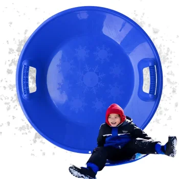 Liels plastmasas sniega slīddisks ar rokturiem 62cm