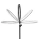 Glow 10\" gredzenveida lampa ar statīvu 10W, melna