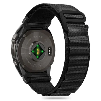 TECH-PROTECT NYLON PRO GARMIN FENIX 5X / PLUS 6X 7X 8 (51 MM) MELNS | BLACK