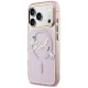 Karl Lagerfeld IML Choupettes Karl Script Logo MagSafe vāciņš iPhone 17 Pro, rozā