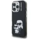 Karl Lagerfeld IML Aquarelle Karl & Choupette & Logo vāciņš iPhone 16 Pro Max, melns