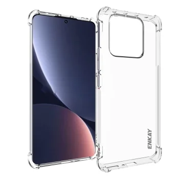 Xiaomi 13 Pro ENKAY Corners Anti-slip Crystal Clear Protective Cover Case | Caurspīdīgs Silikona Vāciņš Maciņš...