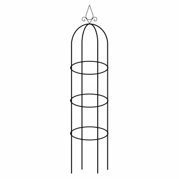 Metāla dārza pergola augiem, 196 cm, melna