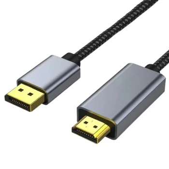 8K DisplayPort 1.4 uz HDMI 2.1 Kabelis 1m 60Hz