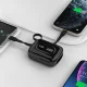 Dudao K32 ārējais akumulators 10000 mAh 22.5W ar USB-C / Lightning vadiem, melns