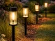 Solārā dārza LED lampa, silta gaisma, 57 cm