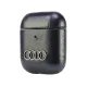 Audi Leather Big Logo maciņš AirPods 1 / 2 austiņām, Melns