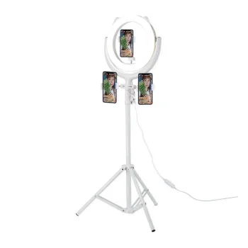Remax Pastāvīgās Dienas Gaismas Komplekts ar Statīvu 1.9 m + LED ar 3x Telefona Turētājiem | Vlogging Ringlight...