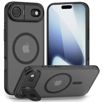 Telefona vāciņš Tech-Protect MagStand priekš iPhone 17 Air ar MagSafe, Matte Black