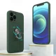 Silikona vāciņš Samsung Galaxy A42 5G ar gredzenu un statīvu, melns