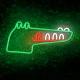 Forever Light FLNJ03 Jurassic Krokodils LED Neona Lampa, Zaļa
